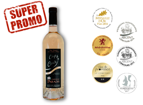 Promo d'été Vin rosé Coup de Coeur 75 cl